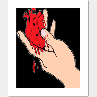 Heart in hand Posters and Art